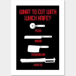 What to Cut With Which Knife Meme Chart Posters and Art